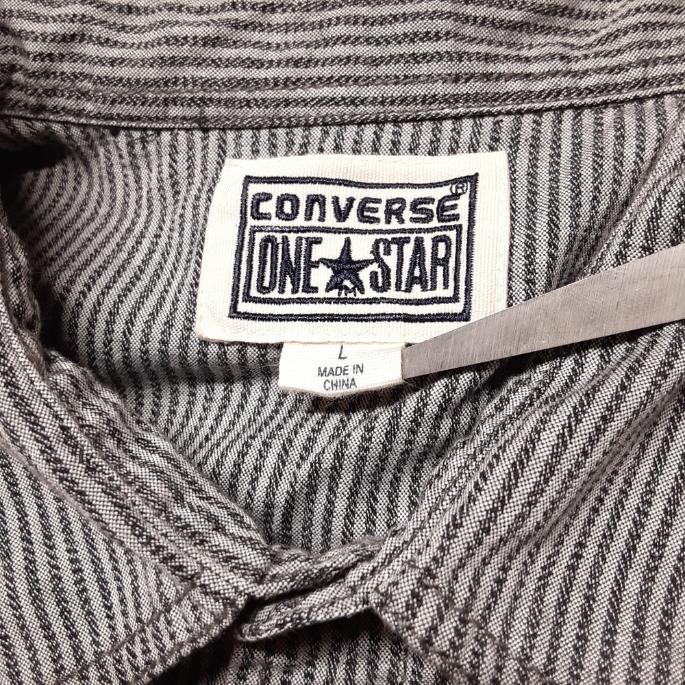 Converse One Star Oversized Snap Button Shirt Lar… - image 5